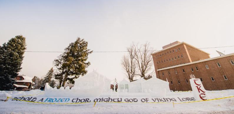 Tau Kappa Epsilon wins Michigan Tech Winter Carnival 2018 Snow Statue Competition